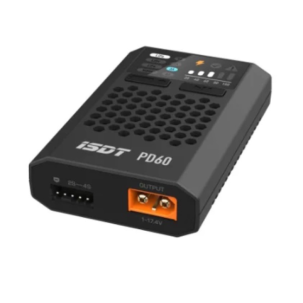 ISDT PD60 60W Batterie bilanz Ladegerät Typ C Eingang für LiHV LiFe NIMH/CD Batterie für RC Car Racing Drohne